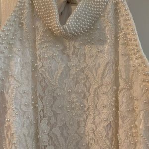 Fully Beaded plus size Bridal Dress with detachable train